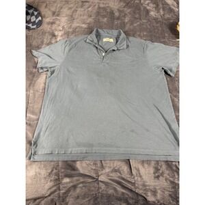 Buck Mason Men's Blue Short Sleeve‎ Polo Shirt X-Large Cotton
